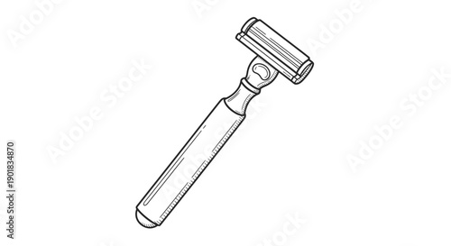 Simple Black and White Safety Razor.