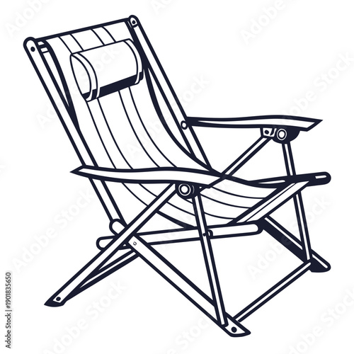 Fotografija A comfortable and stylish folding chair for outdoor relaxation and leisure