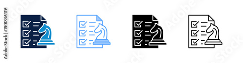 Strategy Multiple Style Icon Set Collection 