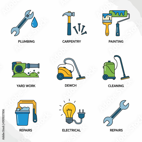 Home Maintenance Icons