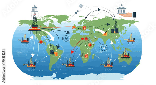 Global Oil Trade and Financial Transactions