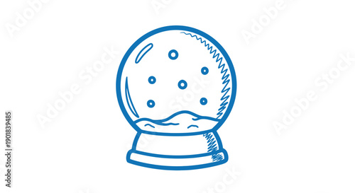 Crystal Ball with Swirling Liquid and Bubbles.