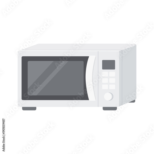 シンプルな電子レンジのイラスト