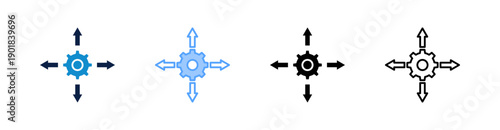 Flexibility Multiple Style Icon Set Collection 