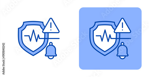 Risk Evaluation icon, with contrast background.