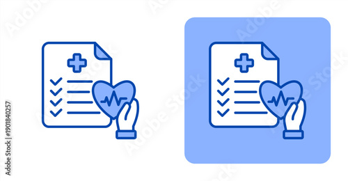 Health Assessment icon, with contrast background.