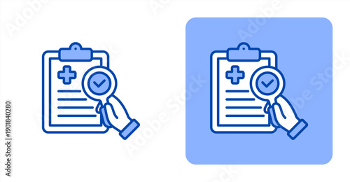 Diagnostic Screening icon, with contrast background.