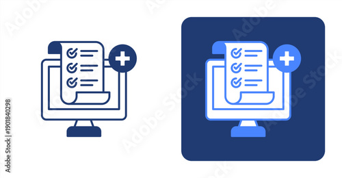 Screening Result icon, with contrast background.
