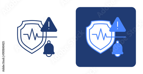 Risk Evaluation icon, with contrast background.