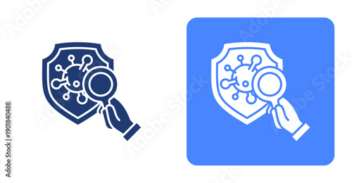 Disease Screening icon, with contrast background.