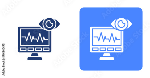 Health Monitoring icon, with contrast background.