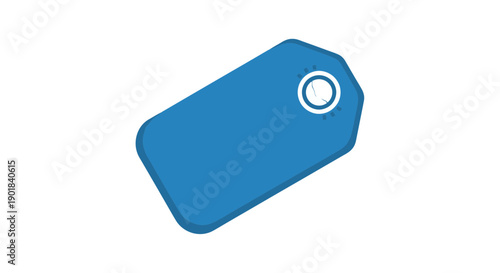 Blue Label or Tag with Hole.