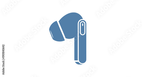 Blue Wireless Earbuds with Charging Case.