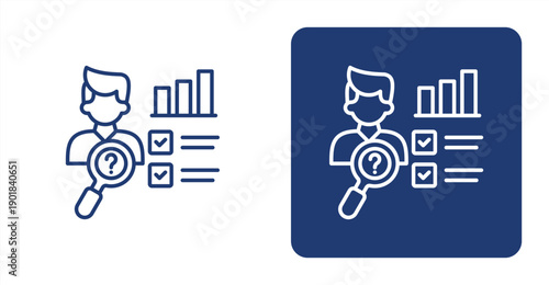 Health Survey icon, with contrast background.