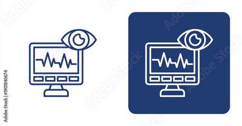 Health Monitoring icon, with contrast background.