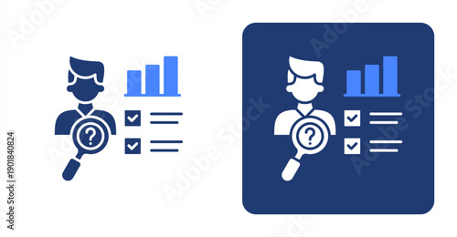 Health Survey icon, with contrast background.