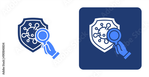 Disease Screening icon, with contrast background.