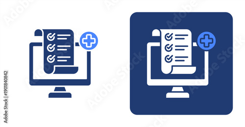 Screening Result icon, with contrast background.