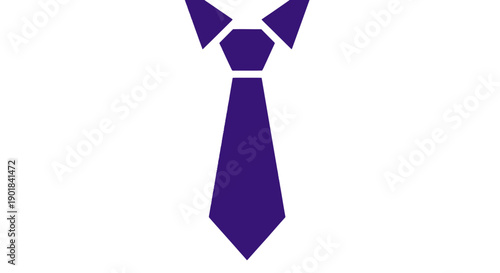 Purple Necktie Illustration Simple Design Element.