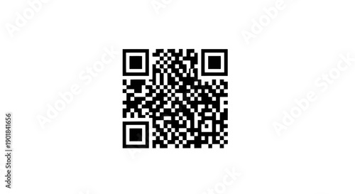 Black and White QR Code Symbol.