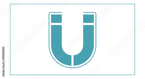 Simple Illustration of a Horseshoe Magnet.