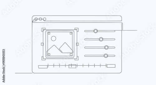 Vector interface element for photo editing, app screenshot or website mockup template, isolated on transparent background, png