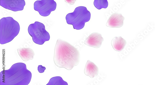 Wallpaper Mural Scattered Purple and Pink Flower Petals Torontodigital.ca