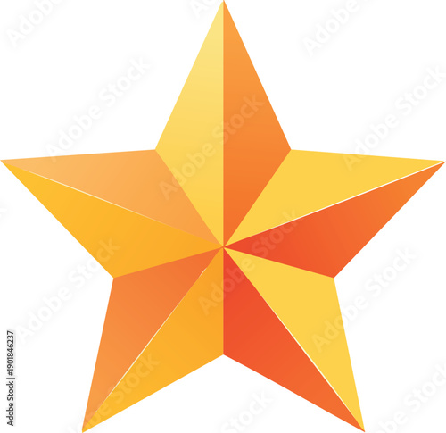 Origami star icon, geometric folding lines, minimal stroke, app icon style