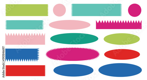 Vibrant colorful shapes for modern design projects and creative presentations