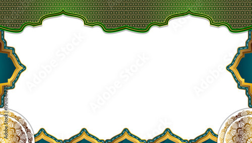 Ramadan kareem twibbon islamic frame mandala arabic border flyer poster for eid al fitr milad un nabi adha
