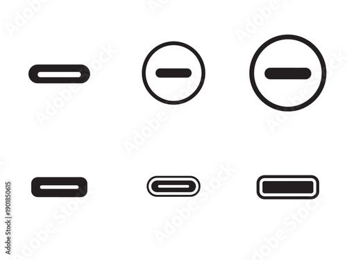 Remove minus solid icon vector