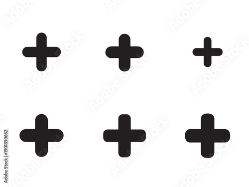 Add plus solid icon vector