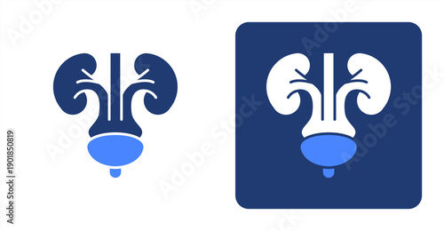 Urology icon, with contrast background.