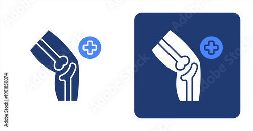 Orthopedics icon, with contrast background.