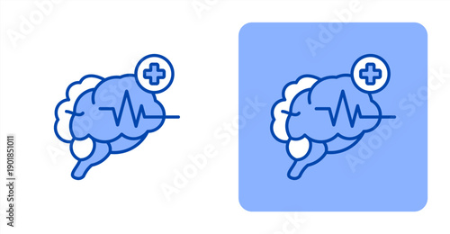 Neurology icon, with contrast background.