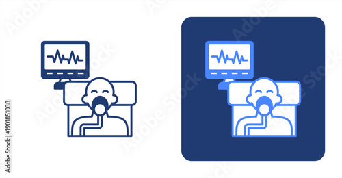 Anesthesiology icon, with contrast background.