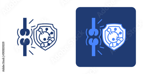 Rheumatology icon, with contrast background.