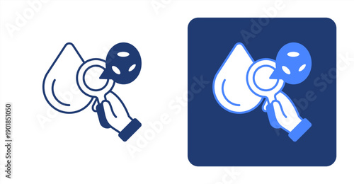 Hematology icon, with contrast background.