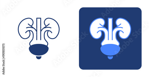 Urology icon, with contrast background.