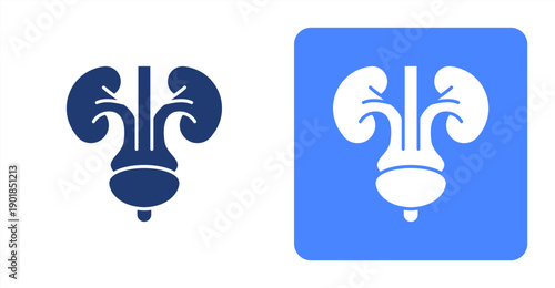 Urology icon, with contrast background.