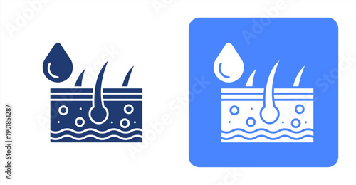 Dermatology icon, with contrast background.