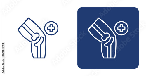 Orthopedics icon, with contrast background.