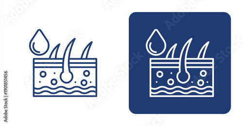 Dermatology icon, with contrast background.