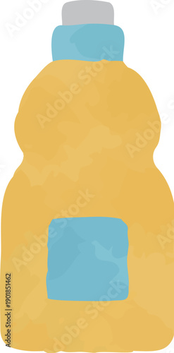 ボトルの水彩風イラスト