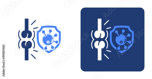 Rheumatology icon, with contrast background.