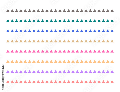 三角形を並べたライン ８種類セット 