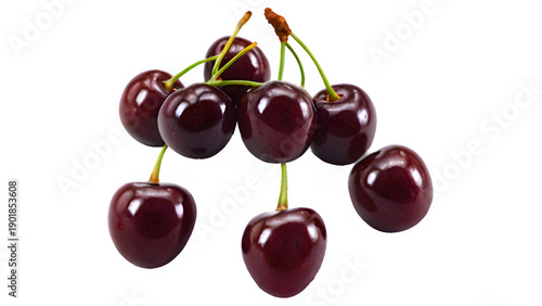 cherries on white background