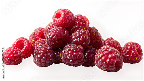 raspberry on white background