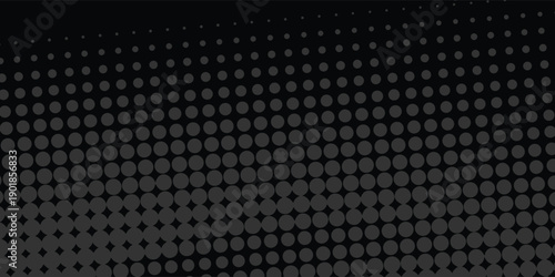 Black halftone curved grunge background. Dynamic dark linear abstract wallpaper. vector illustration eps10