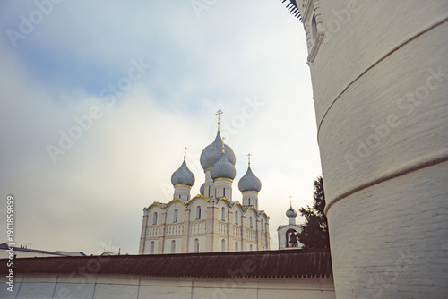 Photography Ancient Orthodox white stone Cathedral